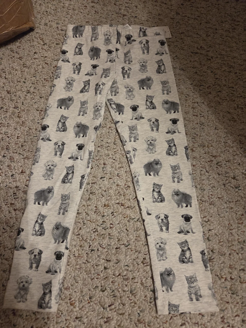 Carter's Beige Kids Leggings with Pet Print